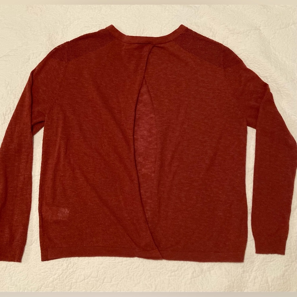 Roxy Open-Back Lightweight Sweater - Rust Orange
